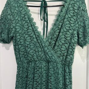 Baltic Born Green Lace Maxi Dress